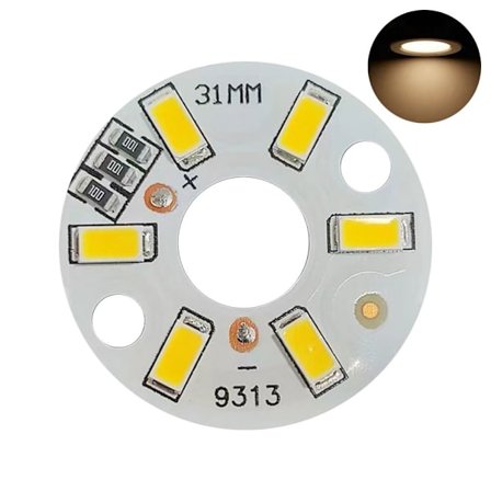 5 STK LED-källa Chip Light Emitting Diode 3W WARM WHITE 3W WARM