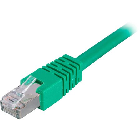 F/UTP Cat6 patch cable, LSZH, 0.3m, green