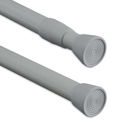 Teleskooppitanko ruostumatonta terästä, harmaa