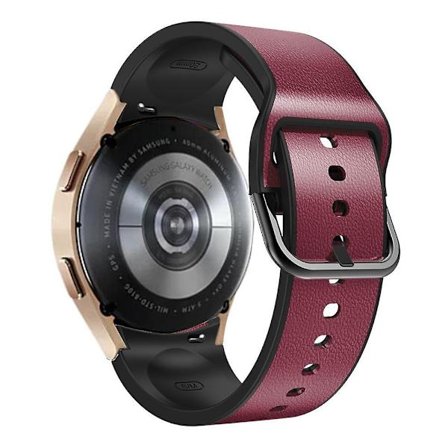 20mm Läderklädd Rem För Galaxy Watch4/5/6 40mm 44mm/Watch6 Classic 43mm 47mm/Watch 5 Pro 45mm