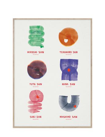 Amis Japonais - 50X70 Home Kids Decor Posters & Frames Posters Abstract Posters Monivärinen/Kuvioitu MADO