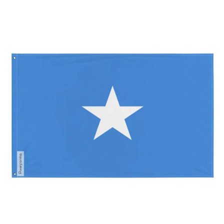 Flagga - Somalia - 90 x 150 cm - Polyester - Framsida/baksida - Metallöglor