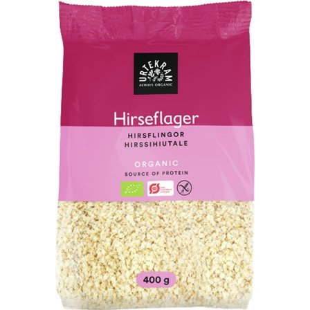 Urtekram Hirseflager Ø 400 g, Helse & Madvarer, Gryn, Flager & Drys, Gryn