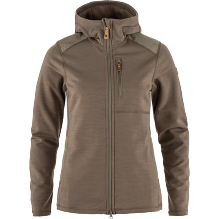 Fjällräven Keb Fleece Hettegenser M - female - Suede Brown - Fleece