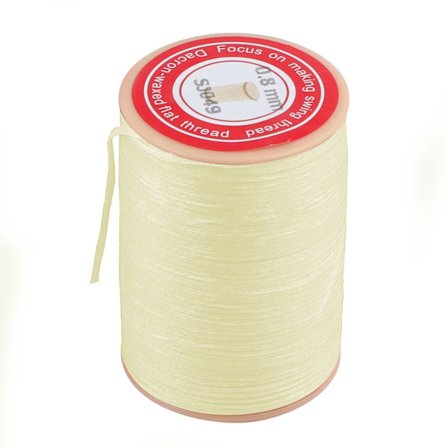 0,8 mm skinnsytråd i voks 150D/16 håndarbeid strikking håndverk voks tråd rull (ris hvit)