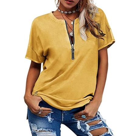 Kortärmad T-shirt För Kvinnor Med Rund Hals S