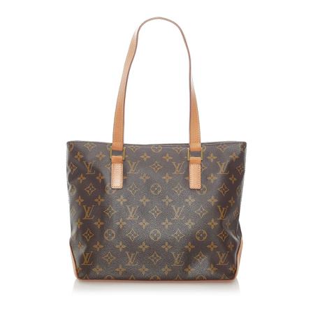 Louis Vuitton Vintage, Pre-owned Cabas Piano Monogram Tote Bag Bruin, Dames, Maat:ONE Size,leer