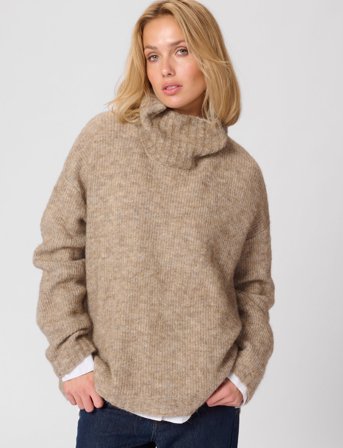 My Essential Wardrobe 11 The Knit Rollneck - Beige - XXL