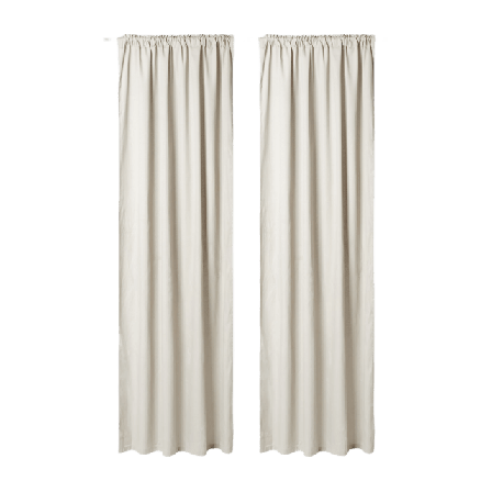 Åhléns Home Enfärgad gardin PAULINA 130x250 cm, 2-pack Gardiner Beige ONESIZE