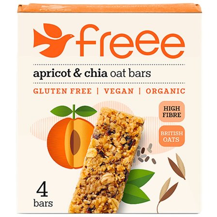 Doves Farm Apricot & Chiafrø Flapjacks Ø 4-pak 140 g, Helse & Madvarer, Snacks, Barer