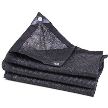 Varjopurje Musta varjostuskangas 3x3m puutarhakasvien auringonsuojaan