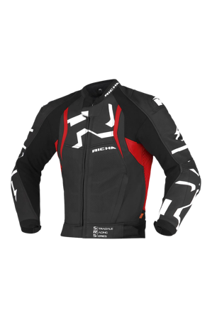 Chaqueta de Moto Richa Stradale Negro/Rojo 50