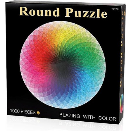 1000 brikker rundt puslespill kreativ regnbue vanskelig stort puslespill pedagogiske stressavlastende leker for voksne barn