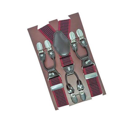 Hängslen för män med 6 clips och förtjockat elastiskt band