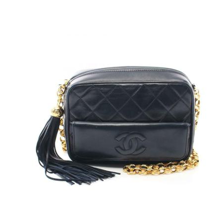 Chanel Vintage Pre-owned Crossbody Väska blå, Dam Vintage Väskor, Dam, Storlek: ONE SIZE
