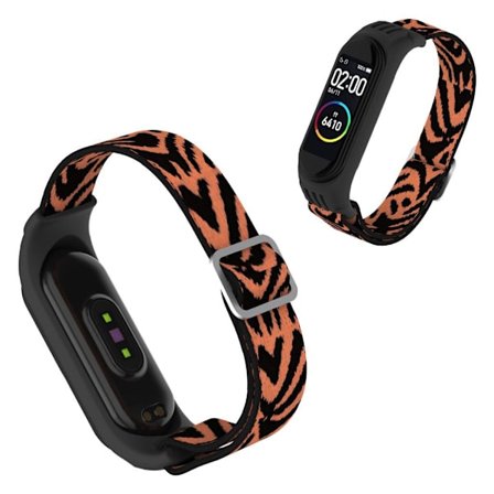 Xiaomi Mi Smart Band 6 / 5 nylon watch band - Leopard Texture