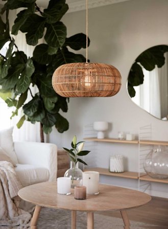 Zuri taklampe Ø51 - naturrotting