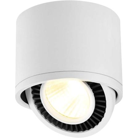 15W hvidt loftslys 1 LED-spotlights Justerbare loftslys Moderne Spotlight Bar 360 graders drejelig til indendørs kontor stue, 4000k aluminu