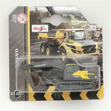 Maisto Diecast 1:64 Scale 3in Mini Metal Volvo Rakennusajoneuvot Malliauto Kippiauto Kaivinkone Leluauto lapsille Keräyslahja