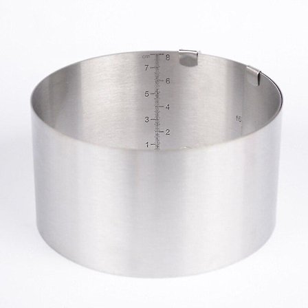 Justerbar Kageform i Rustfrit Stål til Fondant og Mousse