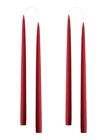 Hand Dipped Candles, 4 Pack Red Kunstindustrien