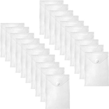 20 kpl:n säilytysteline Muoviset kirjekuoret kuittitarrat