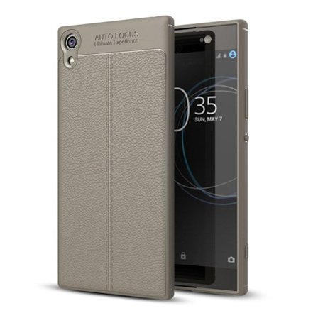Sony Xperia XA1 Stilrent läder skal - Grå