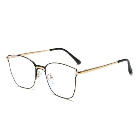 Anti-Blue Light Briller Runde Briller SORT GULD