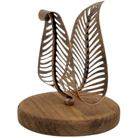 Blad Servietholder Metal Servietholder Hjemmedekoration Hotel Restaurant Kontor Cafe Dekoration (Guld)