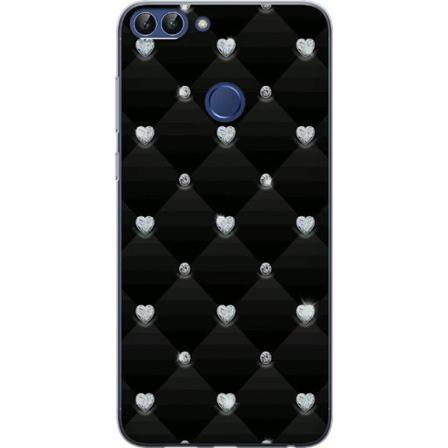Huawei P Smart Genomskinligt Skal Bling Heart