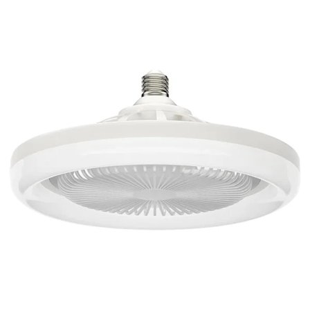 LED-fläkt, Lampa med E27-sockel, Roterande Mini Takfläktlampa, med Fjärrkontroll