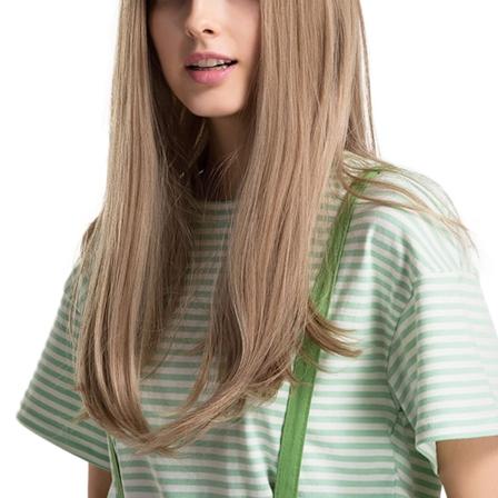 Naisten pitk suora vaalea otsatukka peruukki Lady Cosplay Party tyylik s synteettinen peruukki 56cm (LC167-6)
