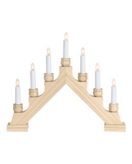 Adventsljusstake Karin av trä Beige - Jul - Star Trading