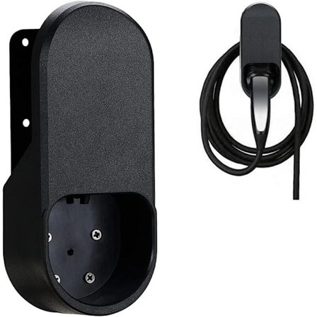 EV-opladerkabel vægmonteret stik, EV-holder til elektrisk bilkabelarrangør, oplader vægbeslag til vægopladningskabel, egnet til de fleste europæiske 