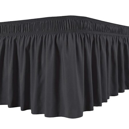 Sengetæppe Silkeblødt Luksuriøst Omslag Sengetæppe Let Pasform Selv Ikke-blegende Flæser Elastisk Sort Sort Sort-FD- Sort S Sort