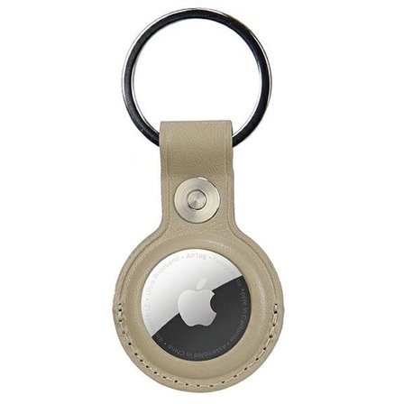 Audi AirTag-etui i syntetisk læder - beige