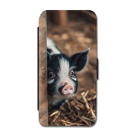 Husdjur Gris iPhone 12/iPhone 12 Pro Flip Mobilfodral