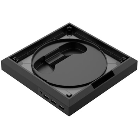 Flerfärgad LED-upplyst konsolställ för Xbox Series X/S spelkonsol värdkontrollerbas med USB-port