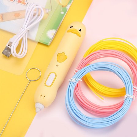 3D-utskrift Penna Låg Temperatur 3D-utskrift Penna för Barn 3D Målningsleksaker (Rabarberanka)