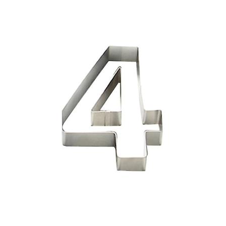 1 kpl ruostumatonta terästä, numero 4 keksileikkurit kakkujen koristeluun fondant mold (20 x 14,4 cm)