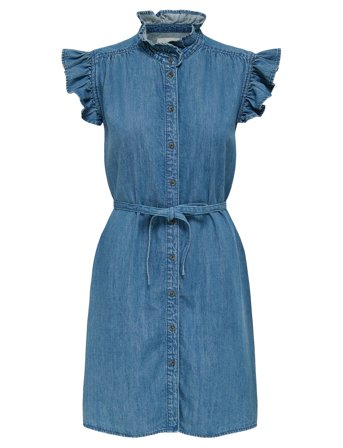 ONLY | Onlshania S/L Frill Dnm Dress Akm | S