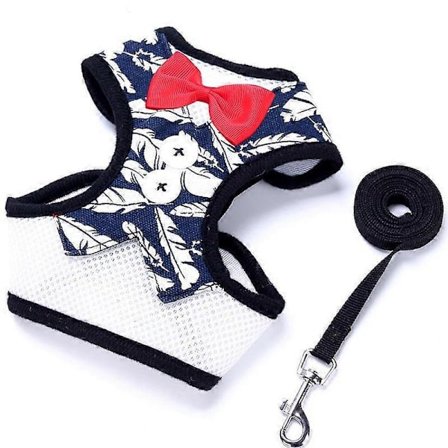Fashionabla husdjurskläder Hund Katt Husdjur Rosett Justerbart Dragrep Hundbälte Hundklädesset Bröstrem Hundsele Tillbehör
