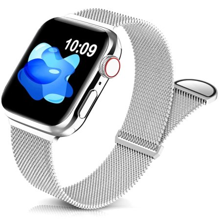 Armband i Rostfritt Stål Kompatibelt med Apple Watch Band 38mm 40mm 41mm Justerbart Armband Magnetiskt Armband för iWatch Serie 7 6 5 4 3 2 1 SE