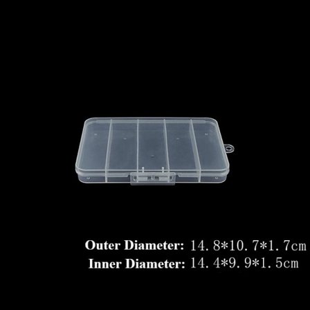 Säilytyslaatikko koruhelmisäiliö 14,8 x 10,5 x 1,7 cm