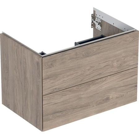 Geberit ONE 505.262.00.6 Allaskaappi 75 x 47 cm, 2 laatikkoa Hikkoripuu, Kylpyhuone