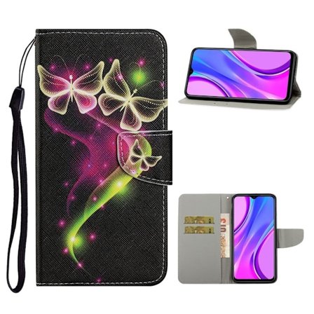 Wonderland Xiaomi Redmi 9C Läppäkotelo - Keltainen Perhonen