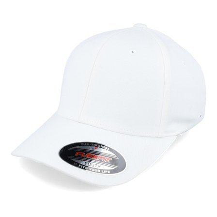 Kinder Flexfit - Weiss flexfit Cap - Kinder Wooly Combed White Flexfit @ Hatstore