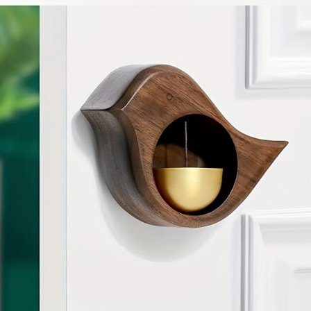 Dekorative dørklokker i kobber og træ, der kan øge dopaminniveauet, velegnet til jerndøre