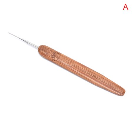 1/3 stk 0,5 mm dreadlock heklenål Bambushåndtak Kroker Verktøy