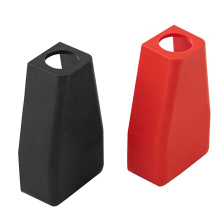 Batteripol-isolasjonsbeskytter Batteripolhodebeskyttende deksel rødt og svart 2 stk